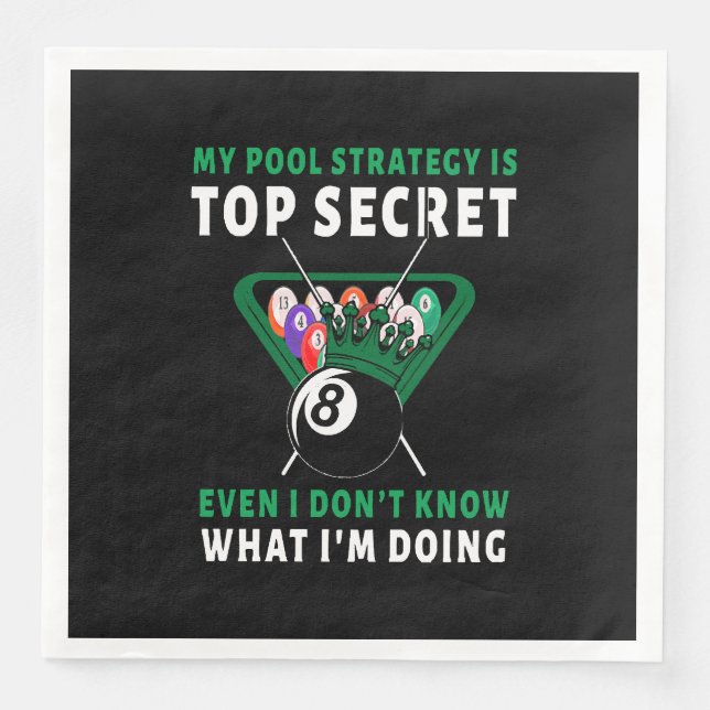 My Pool Strategy Is Even Napkin (Front)