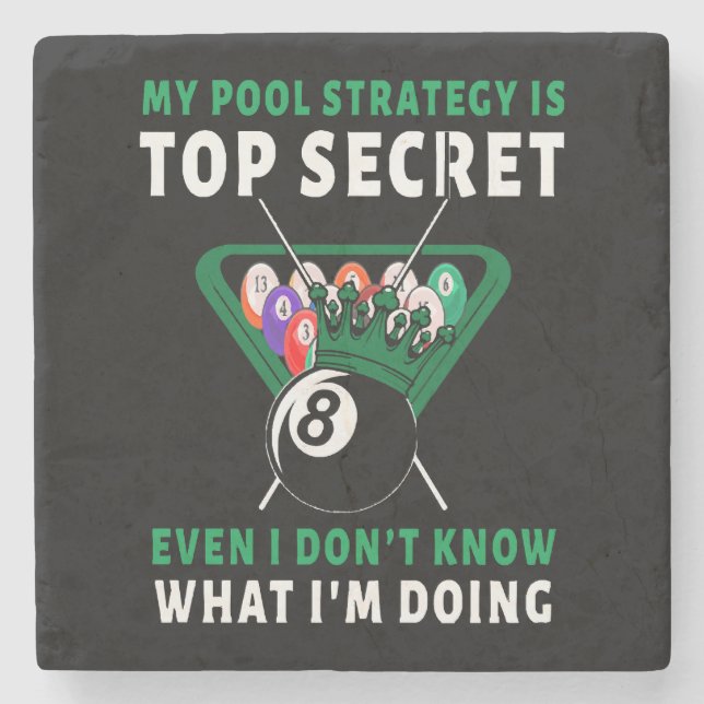 My Pool Strategy Is Even Stone Coaster (Front)