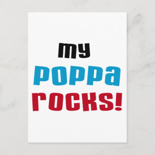 My Poppa Rocks Tshirts and Gifts Postcard