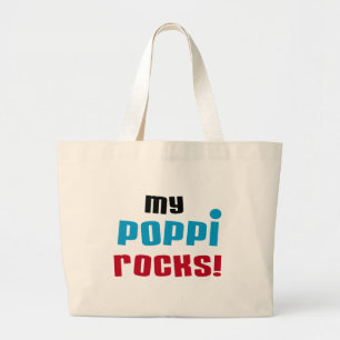 My Poppi Rocks T-shirts and Gifts Large Tote Bag
