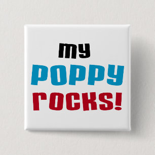 My Poppy Rocks T-shirts and Gifts 15 Cm Square Badge