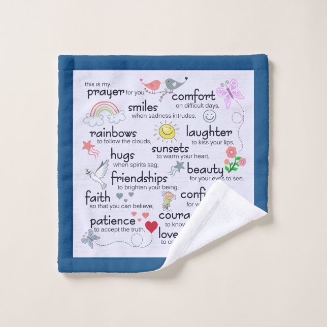 My Prayer For You | Classic Blue Wash Cloth (Wash Cloth)