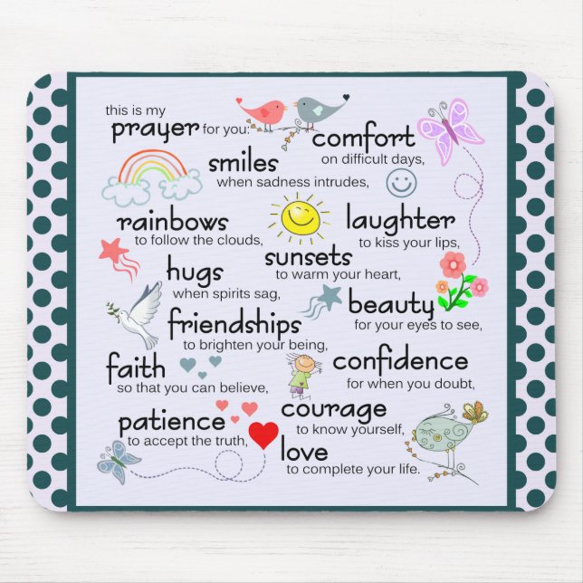 My Prayer For You Mouse Pad (Front)