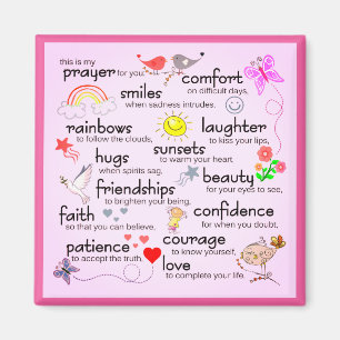 My Prayer For You Pink Magnet