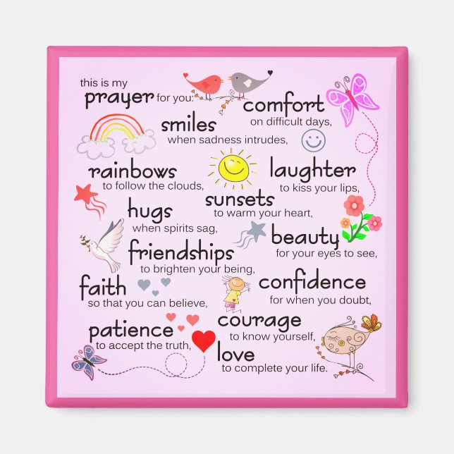 My Prayer For You | Pink Magnet (Front)