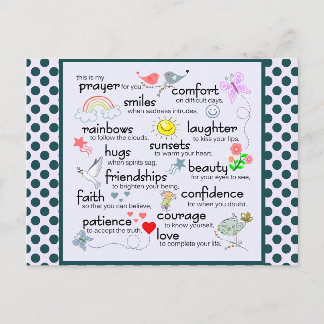 My Prayer For You Postcard (Front)