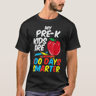 My Pre K Kids 100 Days Smarter Apple 100th Day Tea T-Shirt