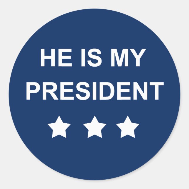 My president classic round sticker (Front)