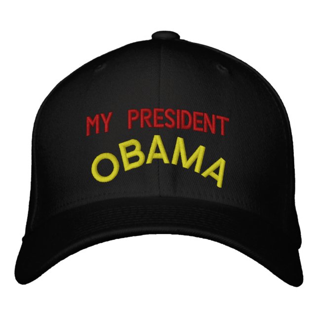 MY PRESIDENT, OBAMA EMBROIDERED HAT (Front)