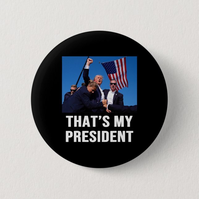 My President Trump 2024  6 Cm Round Badge (Front)