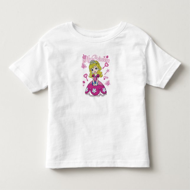"My Princess" Cute Cartoon Girl T-Shirt – Perfect  (Front)