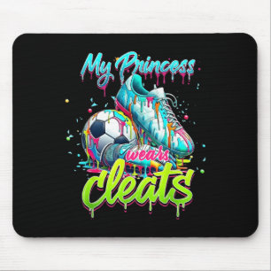 My Princess Wears Cleats Drippy Soccer Colourful A Mouse Pad