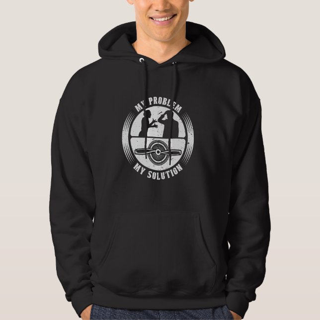 My Problem My Pictogram Dad Engineering Aerospace  Hoodie (Front)