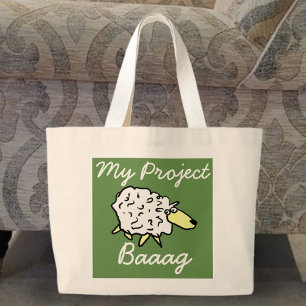 "My Project Baaag" Sheep Cartoon Project Bag