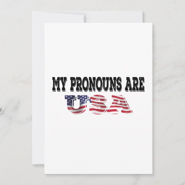 My Pronouns are USA Invitation (Front)