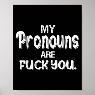 My pronouns are you funny sarcasm  poster
