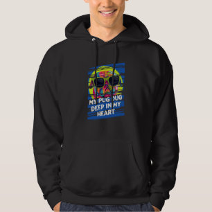 My Pug Dug Deep in My Heart Dutch Bulldog Humor Hoodie