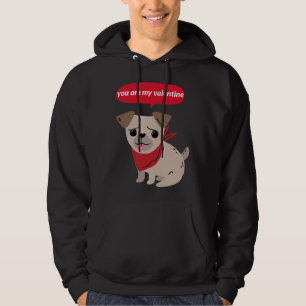 My Pug Is My Valentine-Cute Funny Pug Classic T-Sh Hoodie