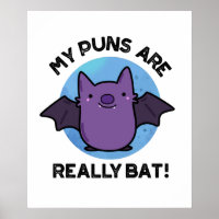 My Puns Are Really Bat Funny Animal Pun 