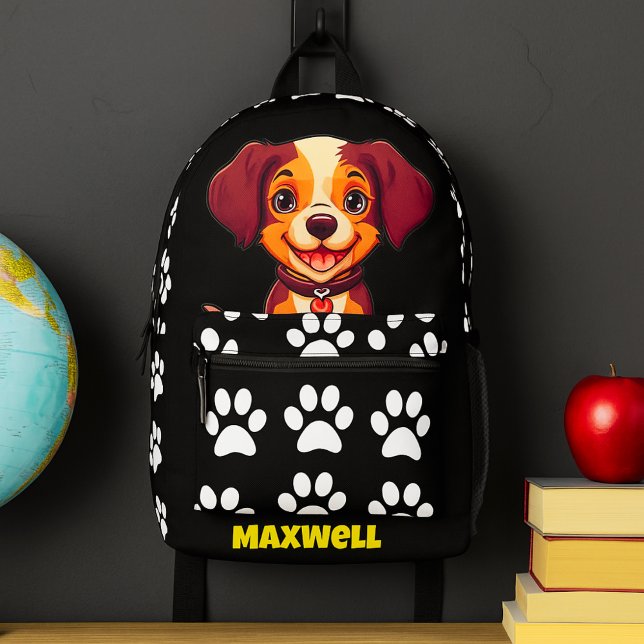 My Puppy Goes to School Printed Backpack (Back to school )