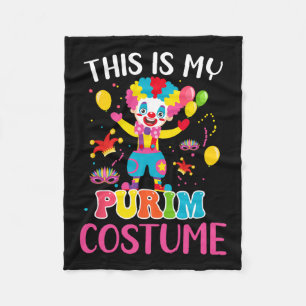 My Purim Costume Mardi Gras Clown Funny Parades Pa Fleece Blanket