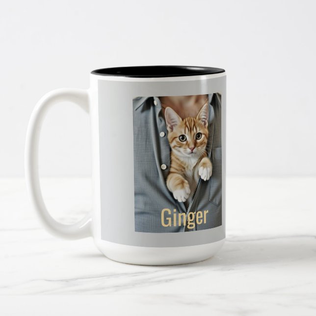 My Purr-fect Cat Dad,  Two-Tone Coffee Mug (Left)