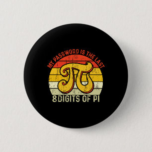 My Pword Is The Last 8 Digits Of Pi  6 Cm Round Badge