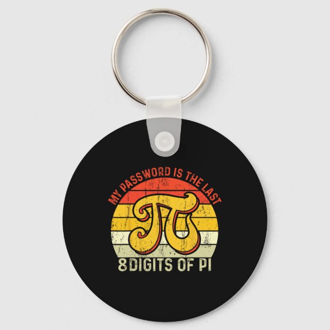 My Pword Is The Last 8 Digits Of Pi  Key Ring (Front)