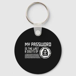 My Pword Is The Last 8 Digits Of Pi Math Mathemati Key Ring