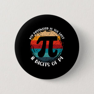 My Pword Is The Last 8 Digits Of Pi Math Teachers 6 Cm Round Badge