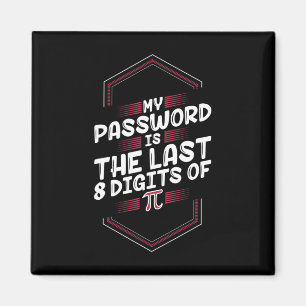 My Pword Is The Last 8 Digits Of Pi - Pi Day Magnet