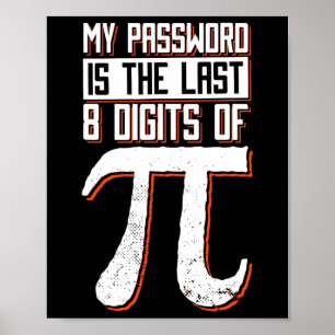 My Pword Is The Last 8 Digits Of Pi  Poster