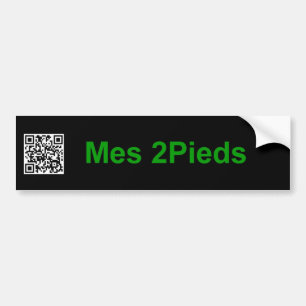 My QR Code Kaywa Dan Bizet Bannière Mes2Pieds Bumper Sticker
