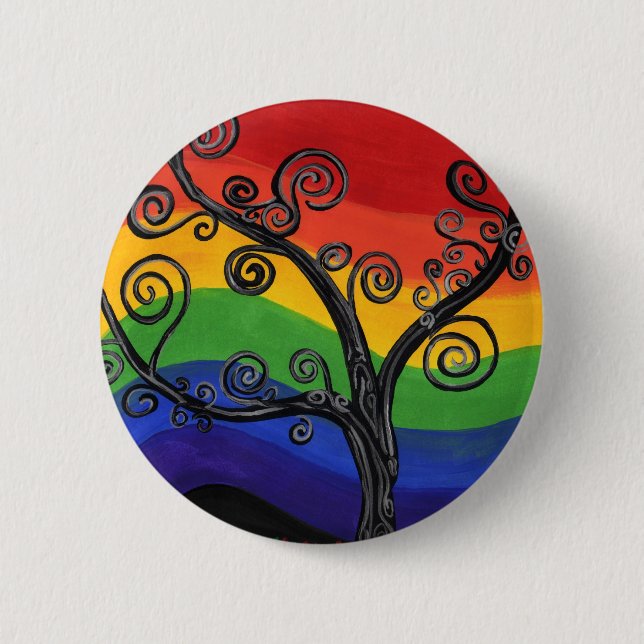 My Rainbow Tree 6 Cm Round Badge (Front)
