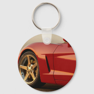 My Red Corvette Key Ring