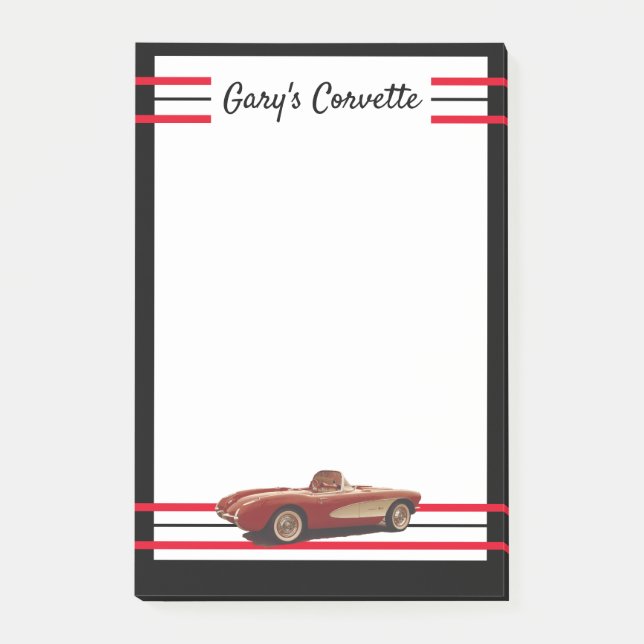 My Red Corvette Post-It Notes (Front)
