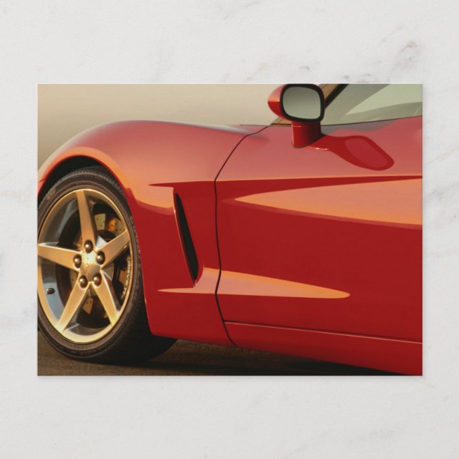 My Red Corvette Postcard (Front)