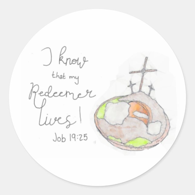 My Redeemer Lives Easter Sticker (Front)