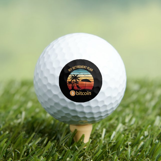 My Retirement Plan Bitcoin Beach Sunset Golf Balls (Insitu Tee)