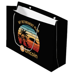 My Retirement Plan Bitcoin Beach Sunset Large Gift Bag