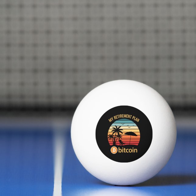 My Retirement Plan Bitcoin Beach Sunset Ping Pong Ball (Net)