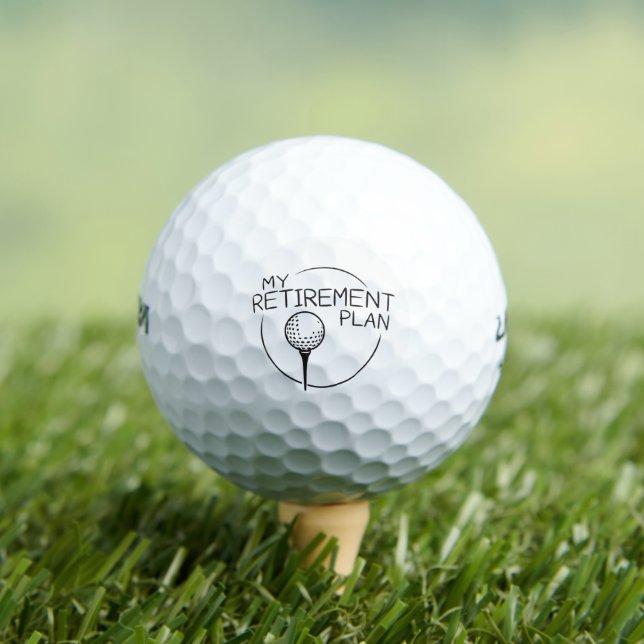 My Retirement Plan Funny Saying Golfing Golfer  Golf Balls (Insitu Tee)