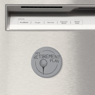 My Retirement Plan Funny Saying Golfing Golfer  Magnet