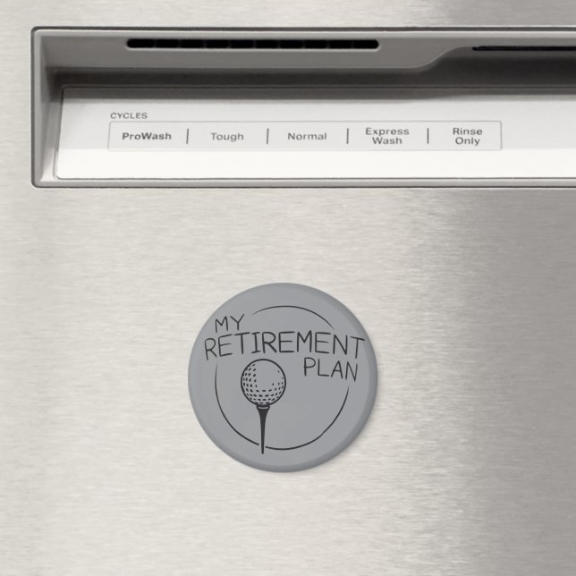 My Retirement Plan Funny Saying Golfing Golfer  Magnet (In Situ (Dishwasher))