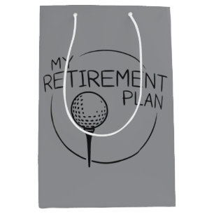 My Retirement Plan Funny Saying Golfing Golfer Medium Gift Bag
