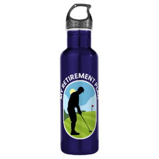 My Retirement Plan - Golf Golfing Retired Planning 710 Ml Water Bottle