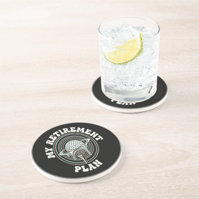 My Retirement Plan Golf Retirement Golfer Coaster (Side)