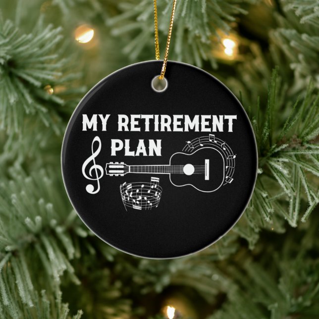 My Retirement Plan Guitar Funny Musicians Ceramic Tree Decoration (Tree)