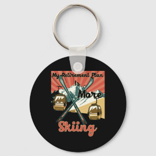My Retirement Plan Is More Skiing - Funny Retro Vi Key Ring