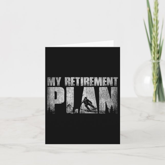 My Retirement Plan Is Snowboarding Funny Retired V Card (Front)